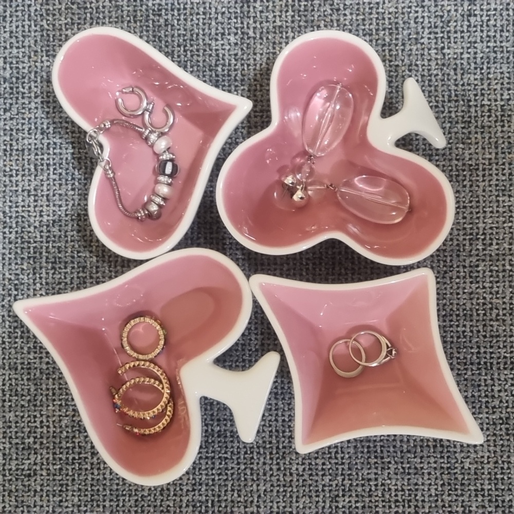 ASHLAND Poker Icon Ceramic Trays Pink/White PICK ONE NWOT - Picture 10 of 11